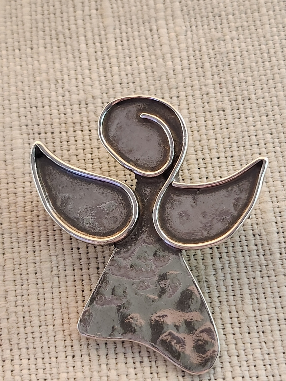 Silpada Sterling Silver Watch Over Me Angel Pendant and Pin